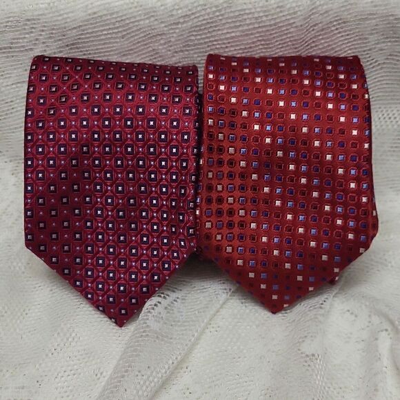 Saddlebred Lot of Two Silk Red Ties‎ - Picture 5 of 7